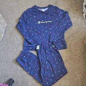 Champion Blue Pajama Set Cozy Sleepwear